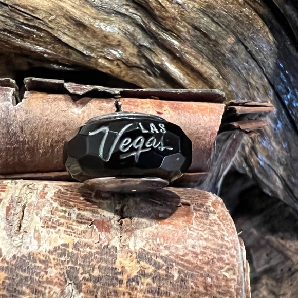 HTF Rare Authentic Pandora Exclusive Las Vegas Black Faceted Fascinating Murano - Picture 2 of 9